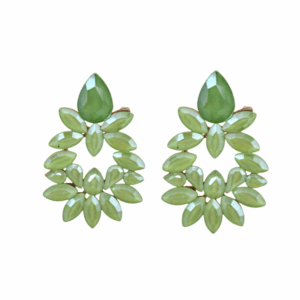 Pendientes verdes diseño hoja