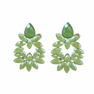 Pendientes verdes diseño hoja