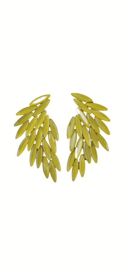 Pendientes amarillos cristal