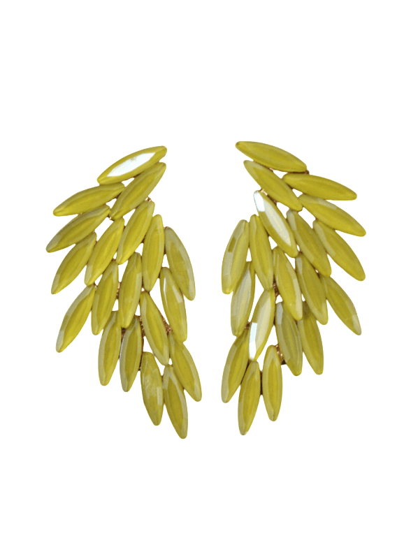 Pendientes amarillos cristal