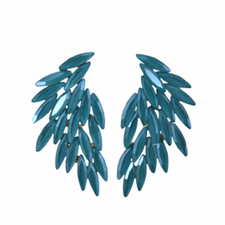Pendientes azul petróleo cristal