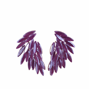 Pendientes berenjena cristal