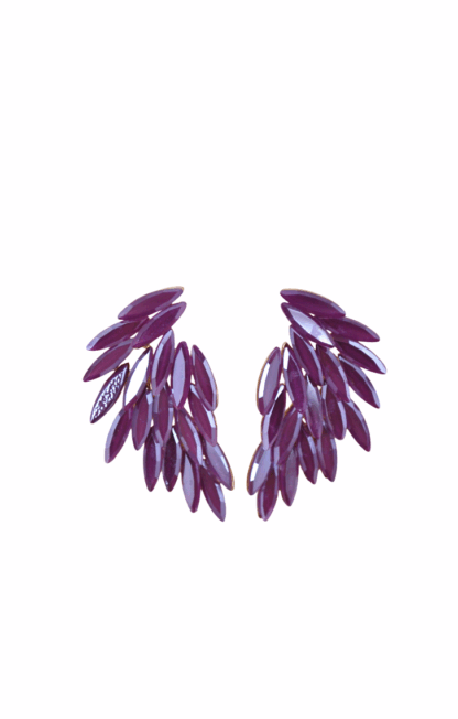Pendientes berenjena cristal