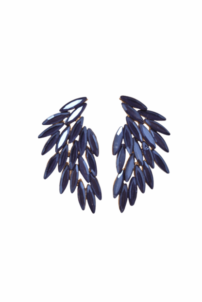 Pendientes morados cristal
