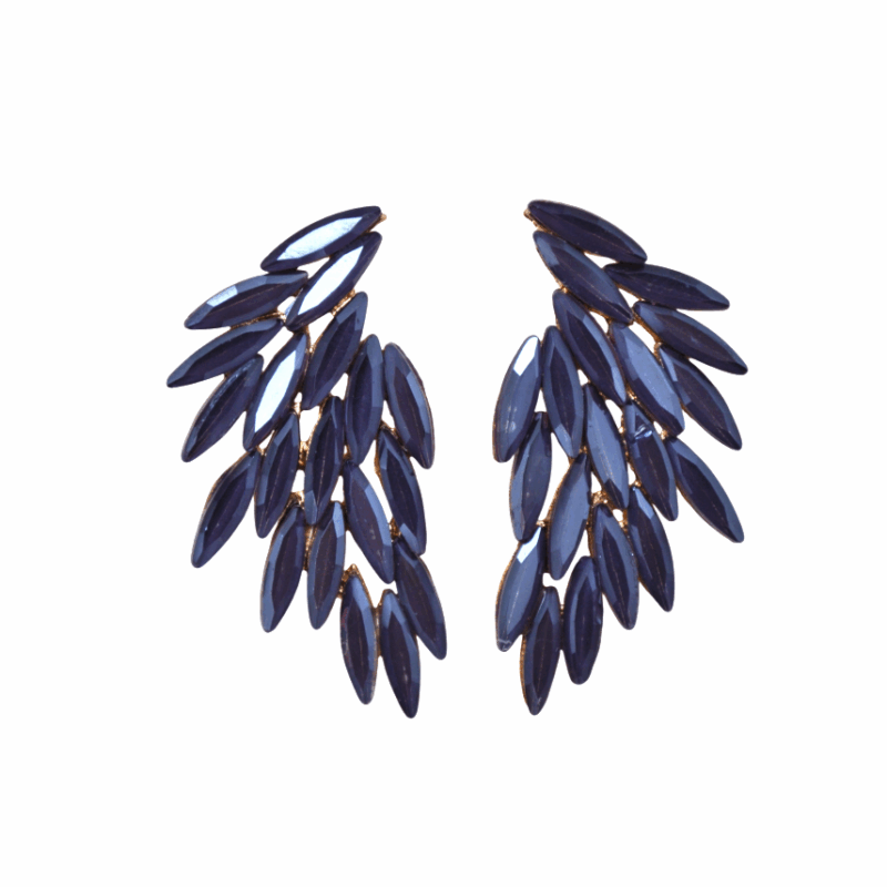 Pendientes morados cristal