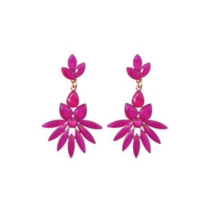 Pendientes fucsias largos