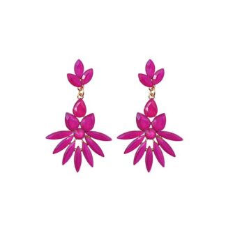 Pendientes fucsias largos