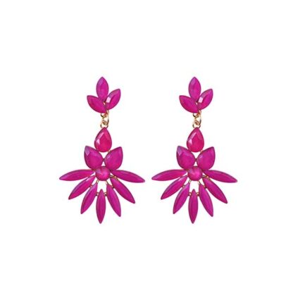 Pendientes fucsias largos