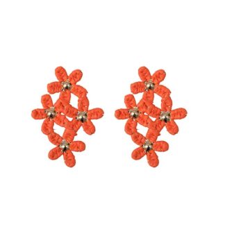 Pendientes hilos naranjas