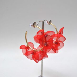 Aros rojos flores