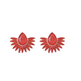 Pendientes cristal coral