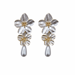 Pendientes flores perla