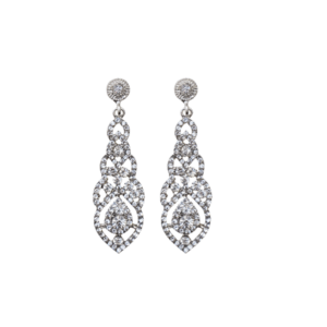 Pendientes plateados estilo antiguo