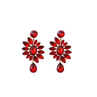 Pendientes rojos lágrima