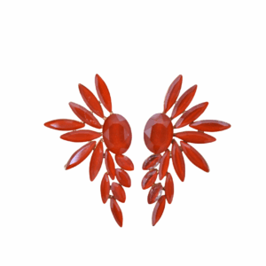 Pendientes naranjas y oro