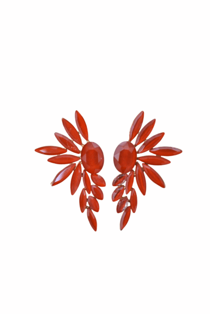Pendientes naranjas y oro