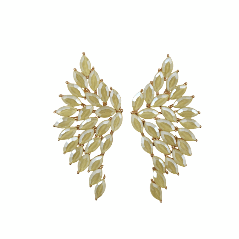Pendientes tipo ala amarillos
