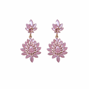 Pendientes fiesta rosa nude