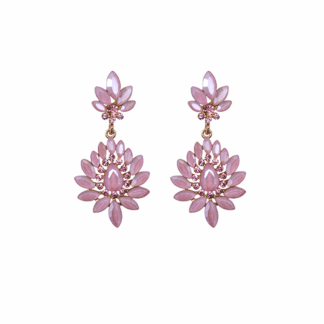 Pendientes fiesta rosa nude