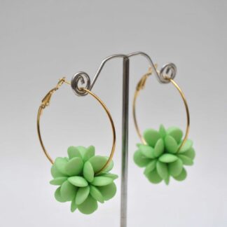 Aros cuentas verdes