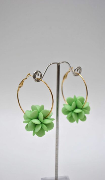 Aros cuentas verdes