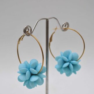Aros cuentas azules