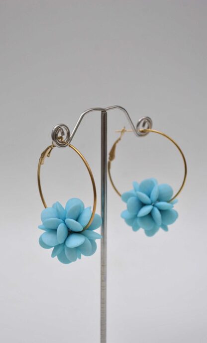 Aros cuentas azules