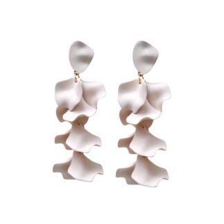 Pendientes pétalos beiges