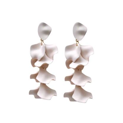 Pendientes pétalos beiges