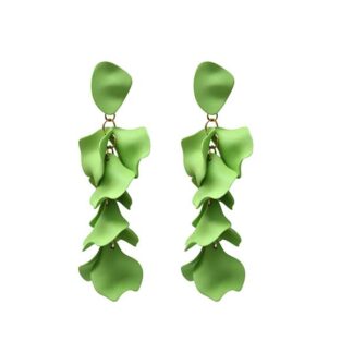 Pendientes pétalos verdes