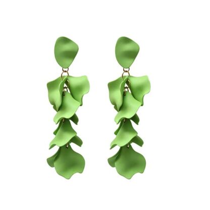 Pendientes pétalos verdes