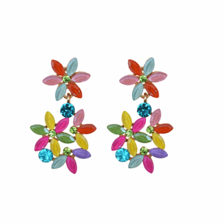 Pendientes multicolor flores