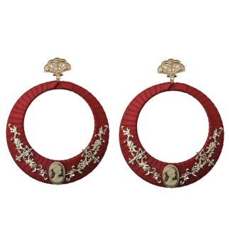 Pendientes flamenca naranja teja