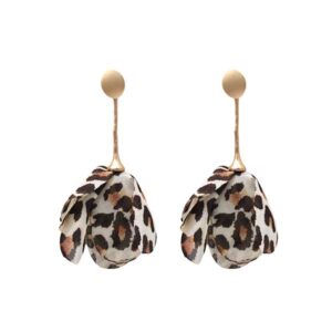 Pendientes pétalos animal print