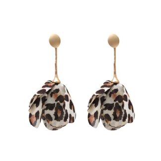 Pendientes pétalos animal print
