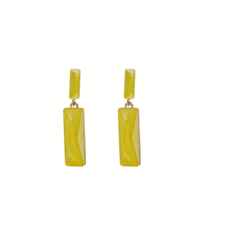 Pendientes amarillos rectangulares