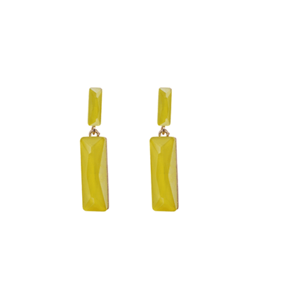 Pendientes amarillos rectangulares