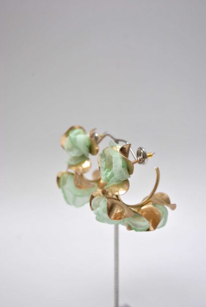 Aros dorados y verde menta - Imagen 3