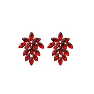 Pendientes cristales rojos