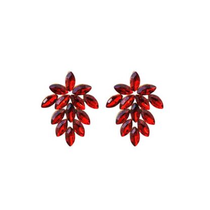 Pendientes cristales rojos