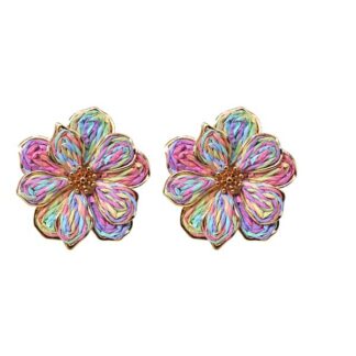 Flores multicolor rafia