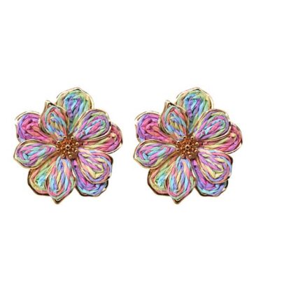 Flores multicolor rafia
