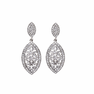 Pendientes plateados circonitas