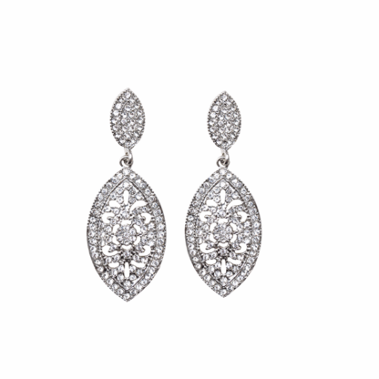Pendientes plateados circonitas