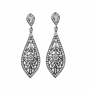 Pendientes plata vieja circonitas