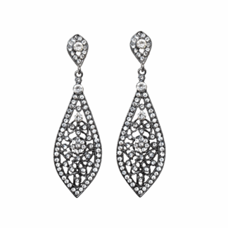 Pendientes plata vieja circonitas