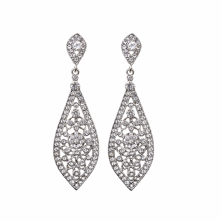 Pendientes plateados circonitas