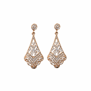Pendientes dorados brillantes