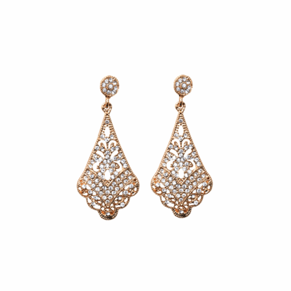 Pendientes dorados brillantes