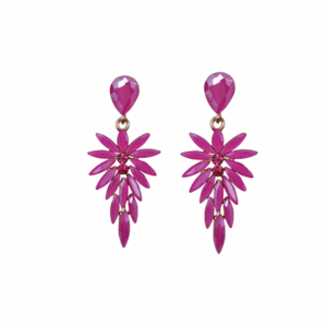 Pendientes alargados fucsias